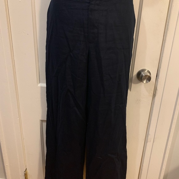 Navy Blue Linen Pants - Picture 4 of 5